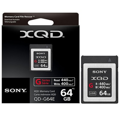 Sony XQD G Series 64GB QD-G64E (440MB/s Read and 400MB/s Write 