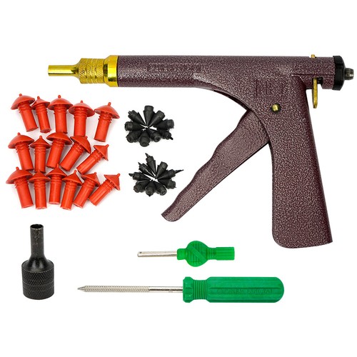 Tubeless Tire Wheel Tyre Repair Kit Mushroom Plugs Vacuum Gun Probe Tool Set UK - Picture 3 of 10