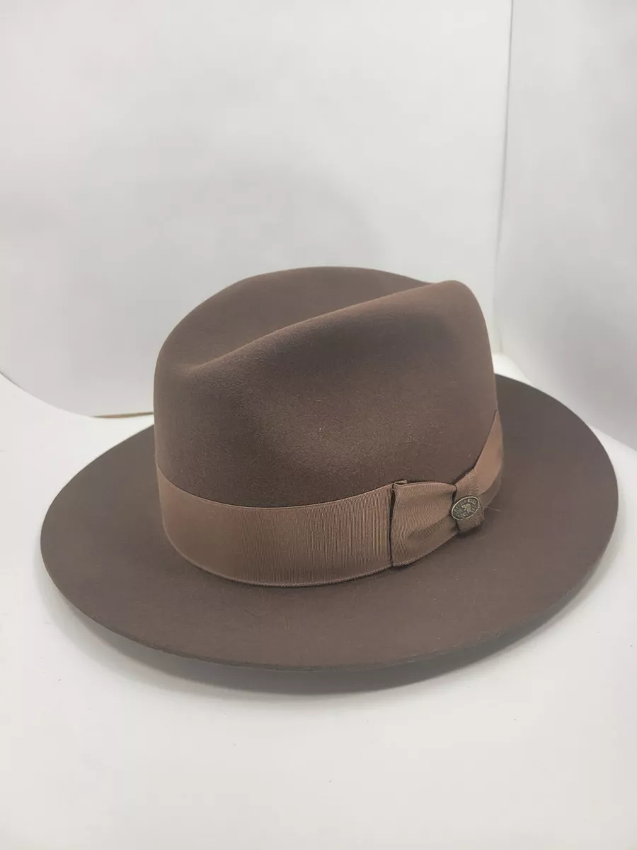 BEAVER BRAND BROWN FUR FEDORA MADE IN USA eBay