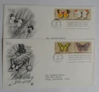 STAMPMART : USA 1977 SC#1712-1715 BUTTERFLIES INSECTS 2 FIRST DAY COVER