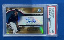 Druw Jones 2023 Bowman Scouts Top 100 /50 PSA 9 Gold Refractor Auto 🔥🔥 