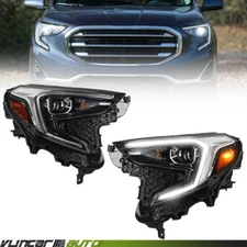 For 2018-2021 GMC Terrain  HID/Xenon LED DRL Projector Headlights W/ Ballast