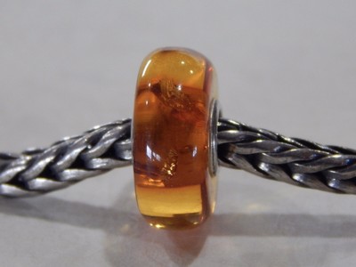 TROLLBEADS Bernstein einzigartige PERLE #4 Medium Bernstein Farbe Münze 12,9 mm (EINE PERLE) NEU!