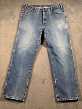 Dickies Carpenter Jeans 38x32 Blue Straight Leg Regular Work Boho Great Fade 