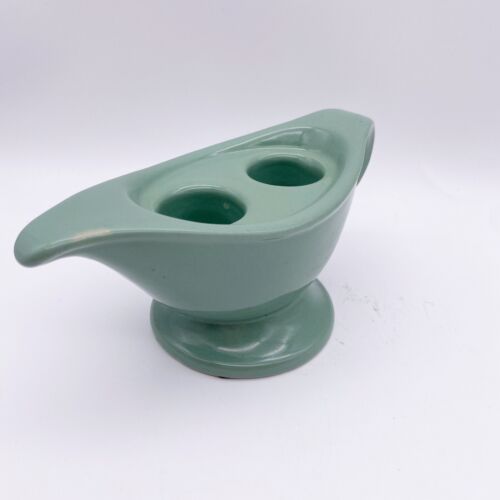 Vintage Abingdon Pottery Aladdin Lamp Candlestick Holder Mold #579 Blue Green - Picture 2 of 7
