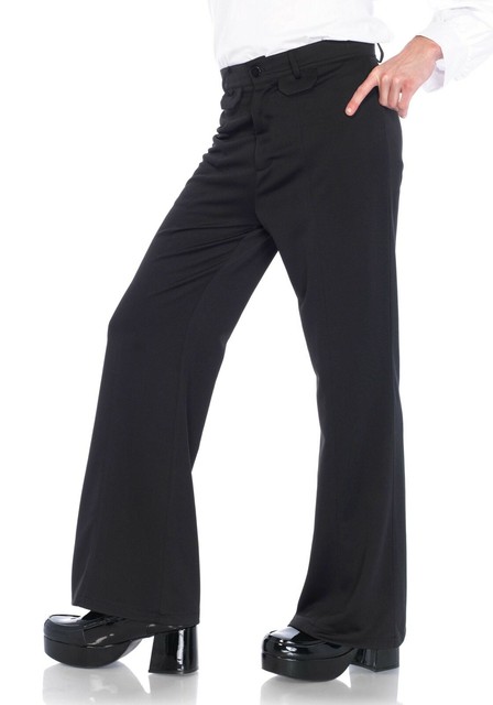 S Leg Avenue 86641 Men's Bell Bottom Pants Black Sz XL for sale