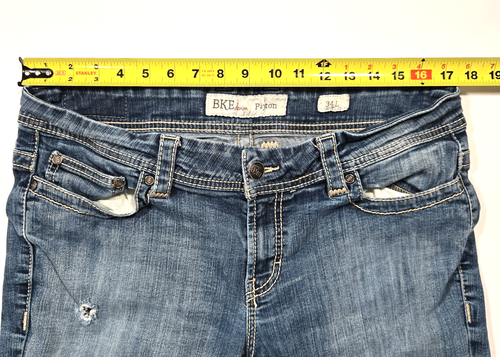 BKE Payton Medium Wash Jeans Women Sz 34L (35x30) Mid-Rise Stretch - Picture 10 of 16