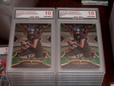 JUSTIN HERBERT Rookie HUGE Lot---2020 DONRUSS-SELECT***GEM 10---MAD DOG GRADED