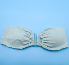 Victorias Secret Small Blue Cutout Bandeau Bikini Top Padded Strapless Swimwear