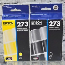 Epson 273 Black Yellow Standard Ink Cartridge Lot Bundle EXP: 2016 2017 - NEW