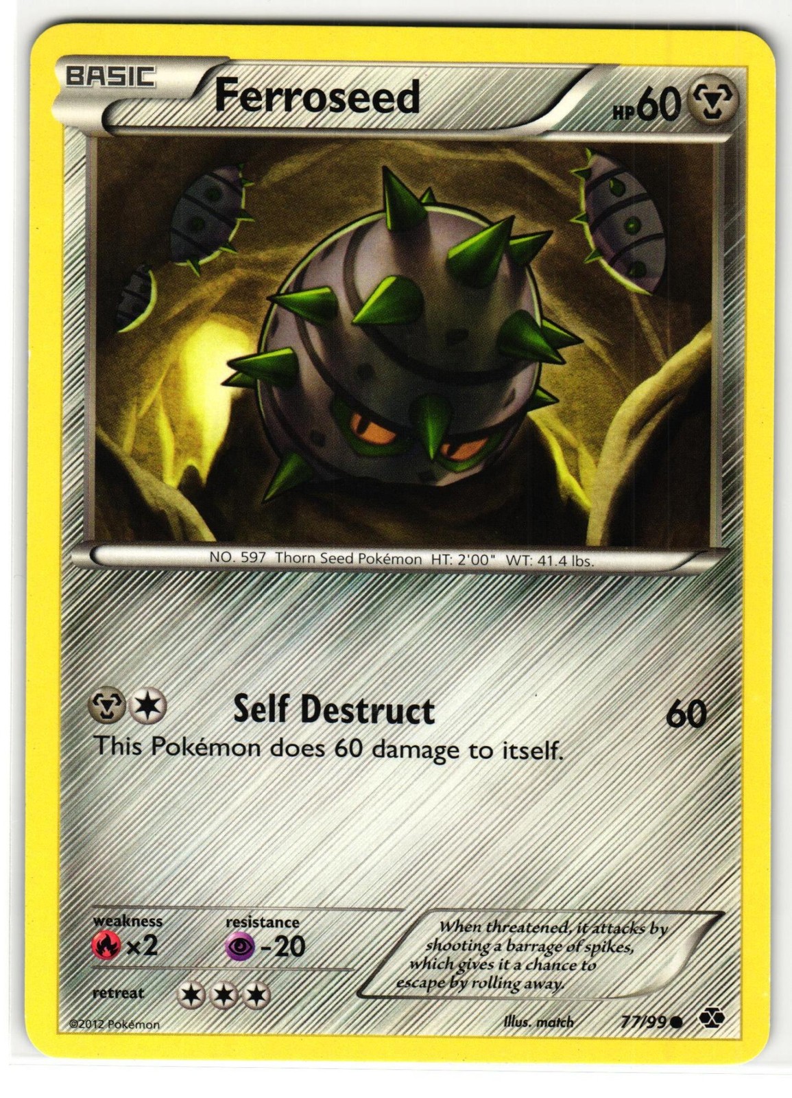 FERROSEED 77/99 NEXT DESTINIES ENGLISH POKEMON TCG