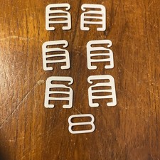 G Hooks White Metal 1/2" 6 Slide Set 1 Bra Strap Adjuster Sewing Crafts