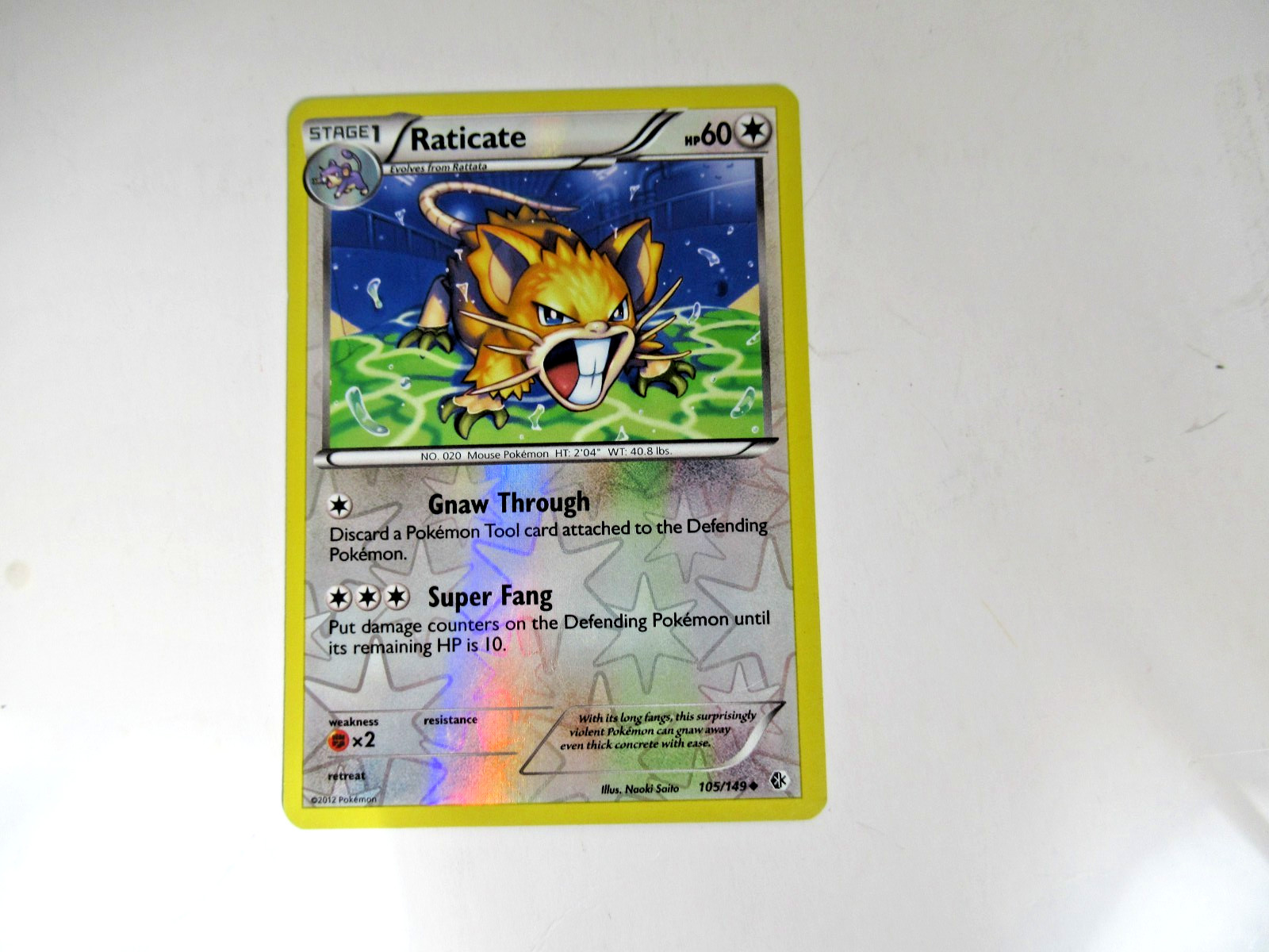 Pokemon Raticate - 105/149 - Uncommon - Reverse Holo Lightly Played