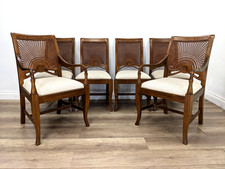 DINING CHAIRS Multiyork Santiago 2 Carver 4 Side Chair Walnut Cane FREE DELIVERY