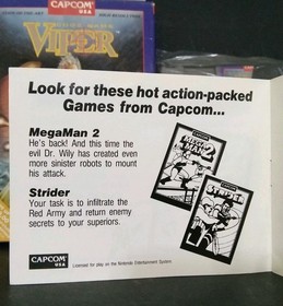 Code Name: Viper (Nes)(1990) CIB. Game, Box, Manual & Box Protector. Free Ship!