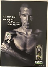 DAVID BECKHAM ORIGINAL GILLETTE PROMO WERBE POSTKARTE