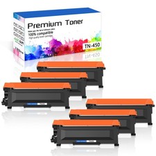 6PK TN450 Toner Cartridge for Brother DCP-7055 HL-2275DW 2280DW MFC-7362N 7460DN