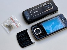 Nokia 6260 Slide Custodia Completa + Pulsanti Nero - Raro/Premium