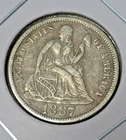 1887 Seated Liberty Silver Dime 10C