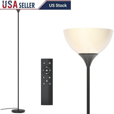 Dimmable LED Floor Lamp Remote Control Adjustable Brightness Corner Light New