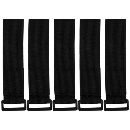5 Pcs Hook and Strap Nylon Fastening Cable Tie Down Straps (Black)