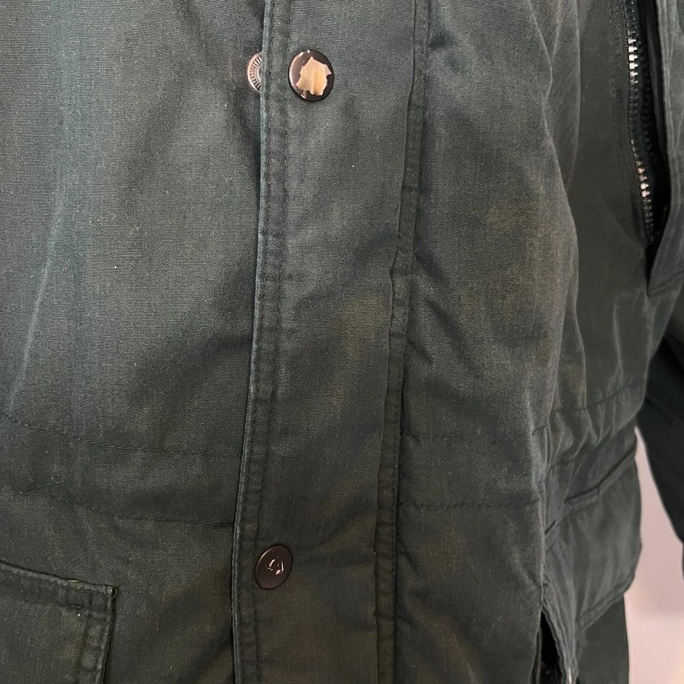 Parka de Colección Moose Creek Para Hombres L Verde Forro Acolchado Invierno Abrigo Chaqueta Foto 3 de 4