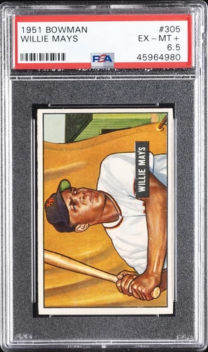 1951 BOWMAN #305 WILLIE MAYS ROOKIE RC PSA 6.5