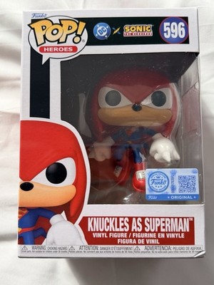 Funko Pop! DC x Sonic The Hedgehog - Knuckles As Superman #596 w/ Pop Protector