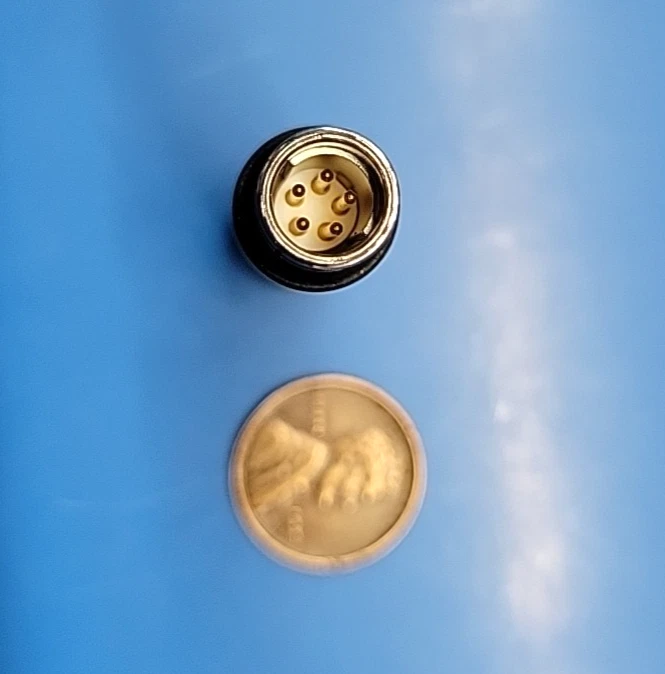 ZBLZGP Connecteur Circulaire Fischer S104 3 Broches Mâle à Souder - Laiton Chromé Push-Pull
