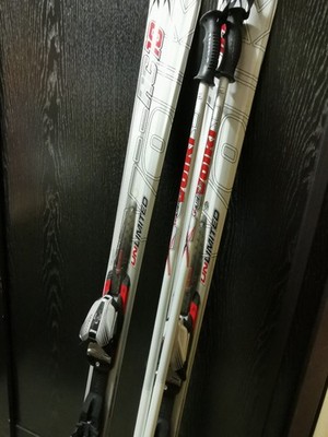Rot Silberner Ski von Völkel mit Bindung von Marker Wie Neu 177cm . Top Zustand