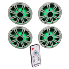 Kicker Marine Audio System   4  8  RGB Speakers  LED Controller