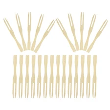 400 Pcs Wooden Fruit Fork Mini Forks Picks Camping Food Accessories
