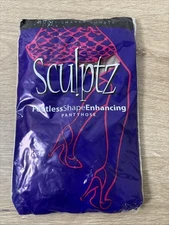 Silkies Sculptz Footless Pantyhose Shape Enhancing Large Cocoa Brown New 2003