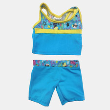 Build a Bear Rare BFF Workout Set Tank Top Shirt Leggings Girl Teddy Outfit Set