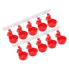 Automatic Chicken Water Cups Set, PP Material, 10 Cups with 3-Way Pipes, Poul...