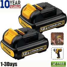 2 NEW For DEWALT DCB120 12V 12 Volt MAX Lithium-Ion Battery Pack DCB127-2 DCB122
