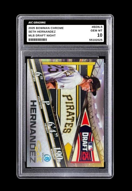 2025 Seth Hernandez Bowman Chrome MLB Draft Night Rookie Card #BDN