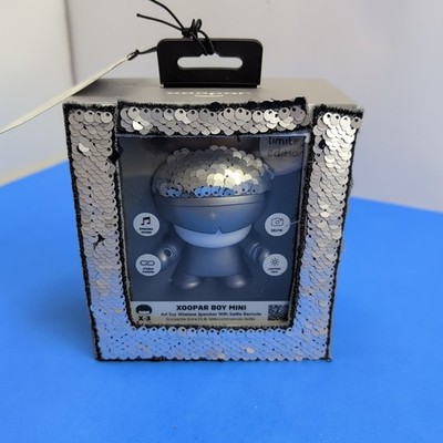 LIMITED EDITION Xoopar Boy Mini Silver Sparkle Theme Bluetooth Speaker Selfie