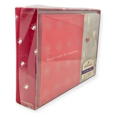 VINTAGE HALLMARK CHRISTMAS CARD BOX SET 20 CARDS STARBURST CANDLE RETRO HOLIDAY