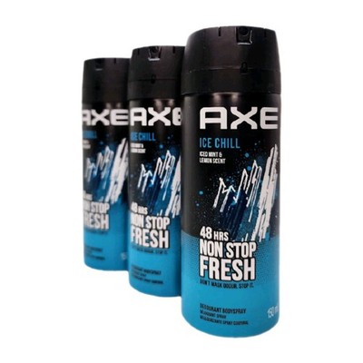 AXE 3 Pack Ice Chill Deodorant Body Spray Fragrance for Men 150ml/Free Shipping