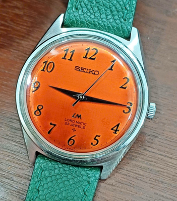Seiko Lord Matic 5601-9000 Orange Linen Arabic Dial (2443) | eBay