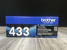 Brother TN433BK High Yield Black Toner Cartridge OEM Genuine - Sealed NEW