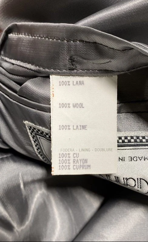 Versace Men's Gray Wool Double-Breasted Blazer Size 52 - Image 4 of 4