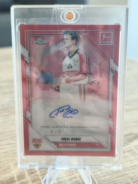Topps Bundesliga Chrome25/26 Fredi Bobic 1/5 Autogramm VFB Stuttgart Legende