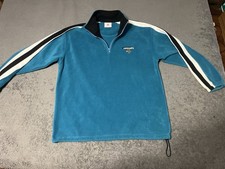 VINTAGE 2000s Jacksonville Jaguars Teal Quarter-zip Fleece Pullover Jacket XL