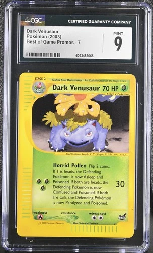 CGC 9 Dark Venusaur #7 Best of Game Promos Pokemon 2003