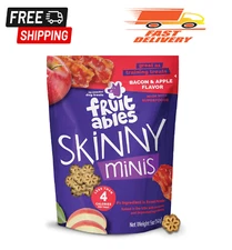Fruitables Skinny Mini Dog Treats Apple Bacon | 5 Ounces.