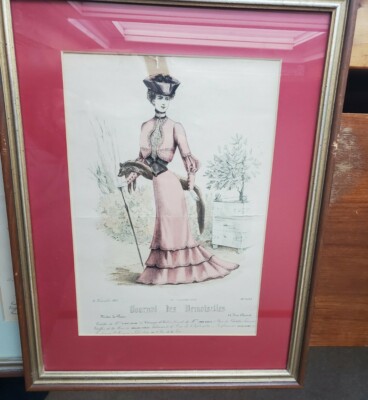 Antique Le Journal Des Dames Et Des Demoiselles Etching Print