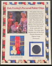 Elvis Presley Personal Owned Blue Poker Chip - Mike Moon Museum Collection!