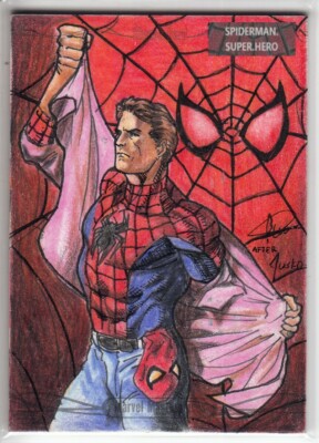 masterpiece spiderman sketch card スパイダーマン スケッチ カード ②